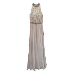 Alyce Paris (White) Blush Dress with Lace Top